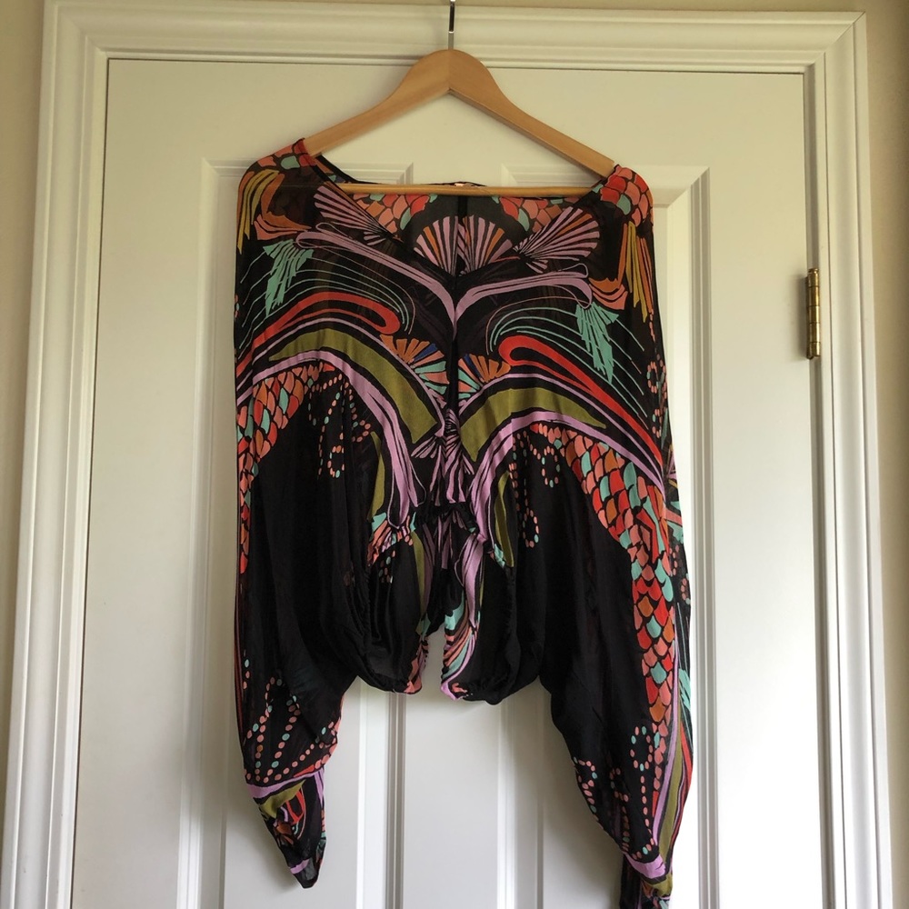 Free People Multicolor Abstract Blouse - Picture 2 of 4